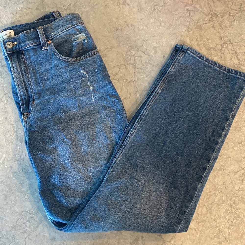 Abercrombie 90’s straight ultra high rise jeans